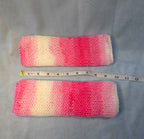 Fingerless Gloves Pink & White