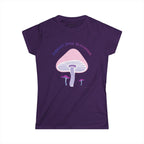 Mushroom Love Tee — "Support Small Businesses" Pastel Graphic Women's T-Shirt
