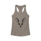 Deer Face Women's Racerback Tank — Nature-Inspired Casual Tank Top