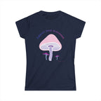 Mushroom Love Tee — "Support Small Businesses" Pastel Graphic Women's T-Shirt