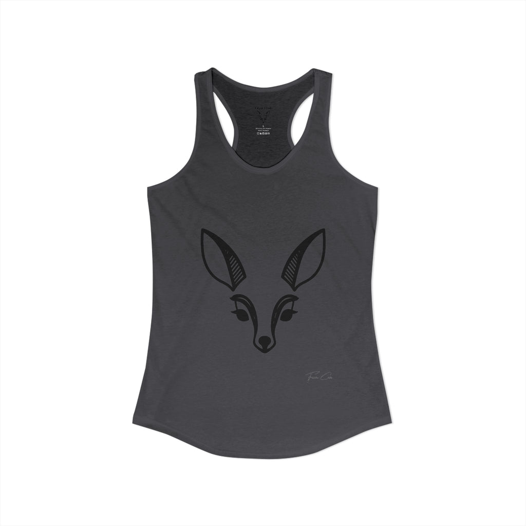 Deer Face Women's Racerback Tank — Nature-Inspired Casual Tank Top