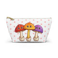 Cute Mushroom Accessory Pouch — “Support Small Businesses” T‑Bottom Cosmetic Bag