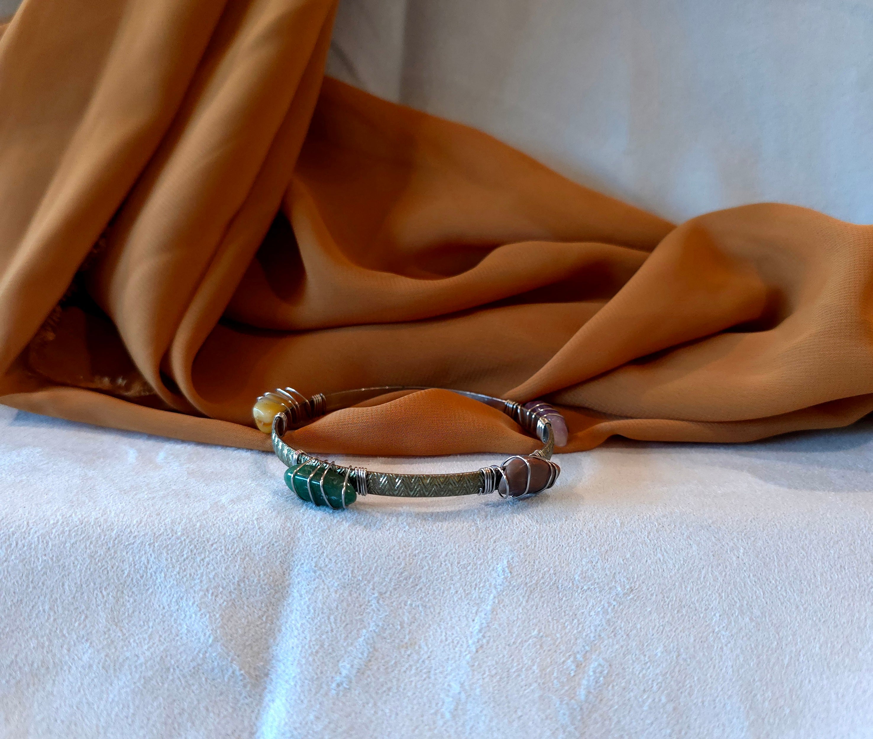 Natural Stone Bangle Bracelet