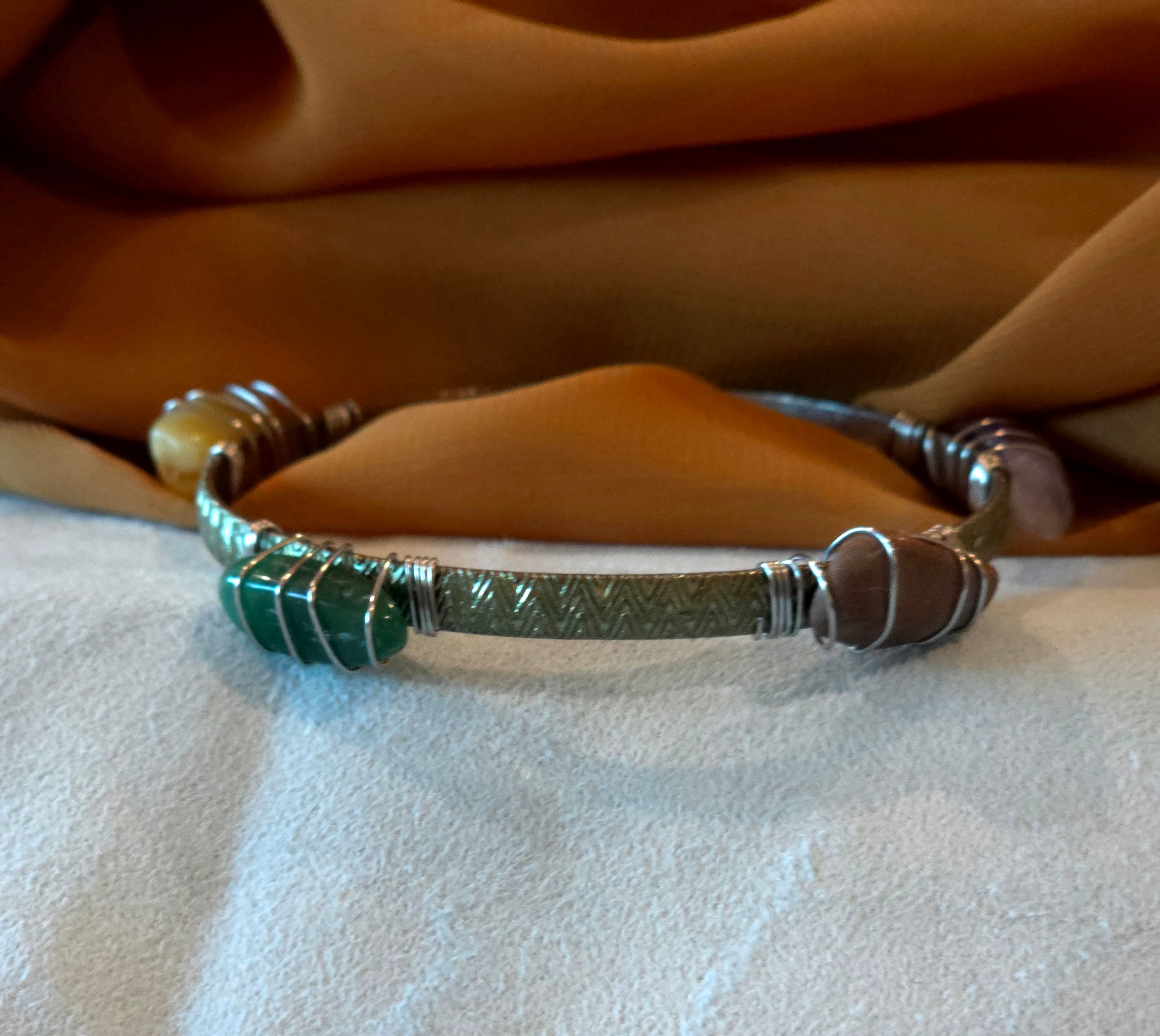 Natural Stone Bangle Bracelet