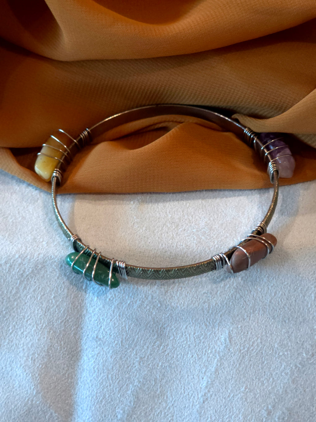 Natural Stone Bangle Bracelet