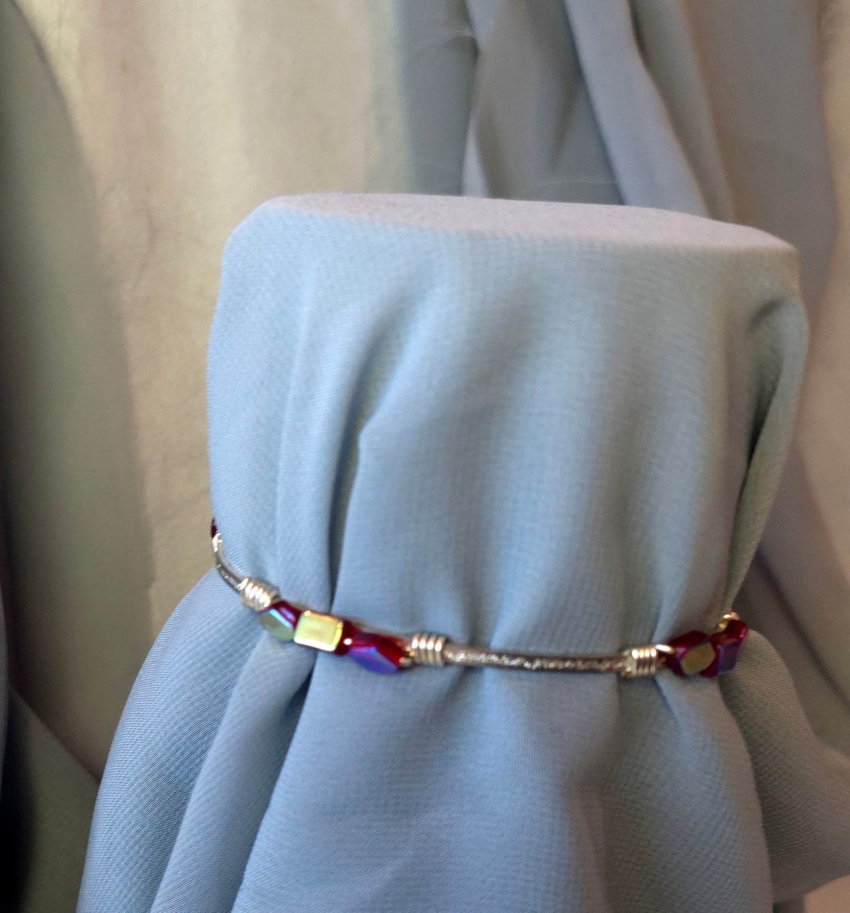 Wire and Bead Wrapped Bracelet