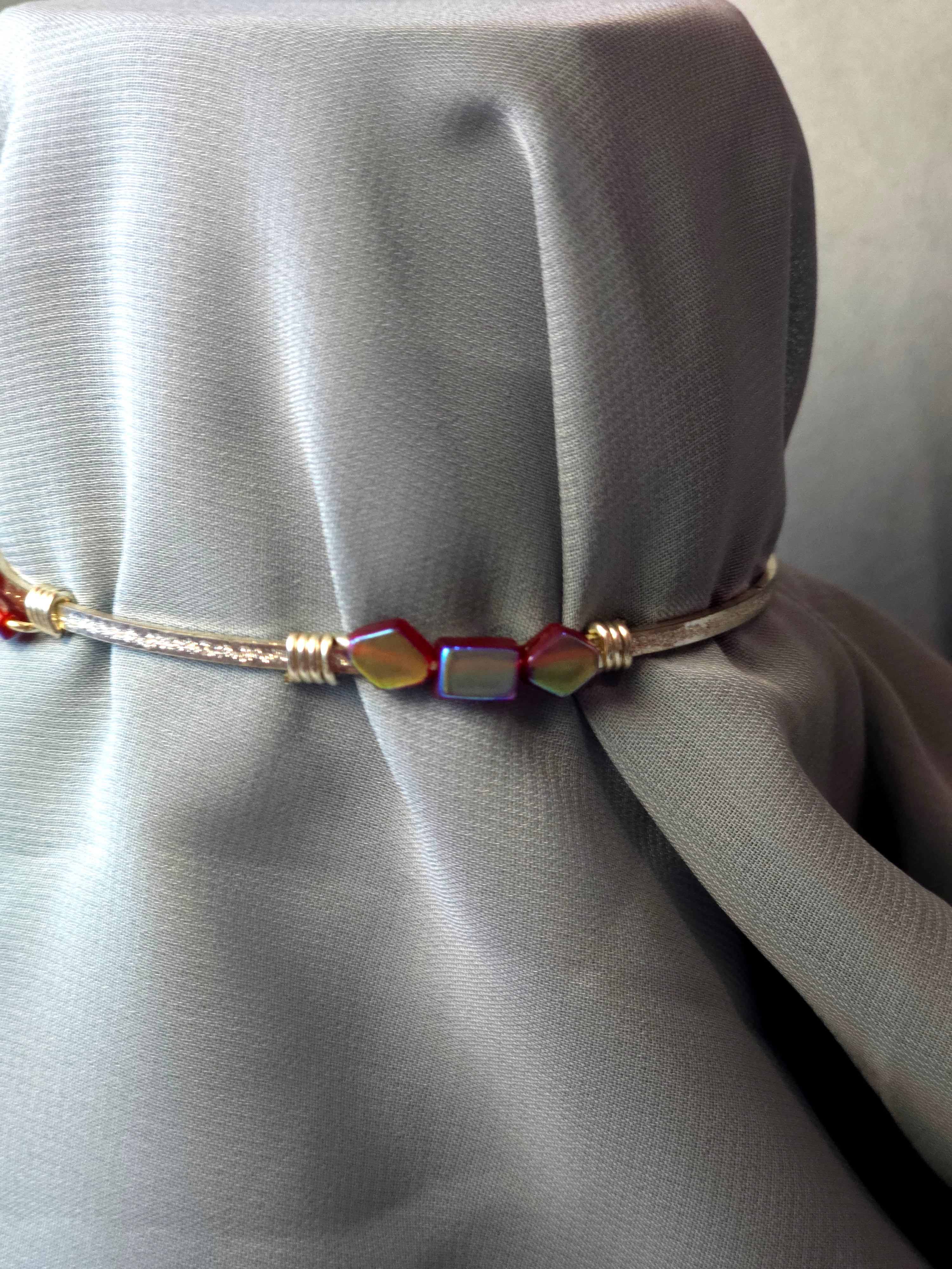 Wire and Bead Wrapped Bracelet