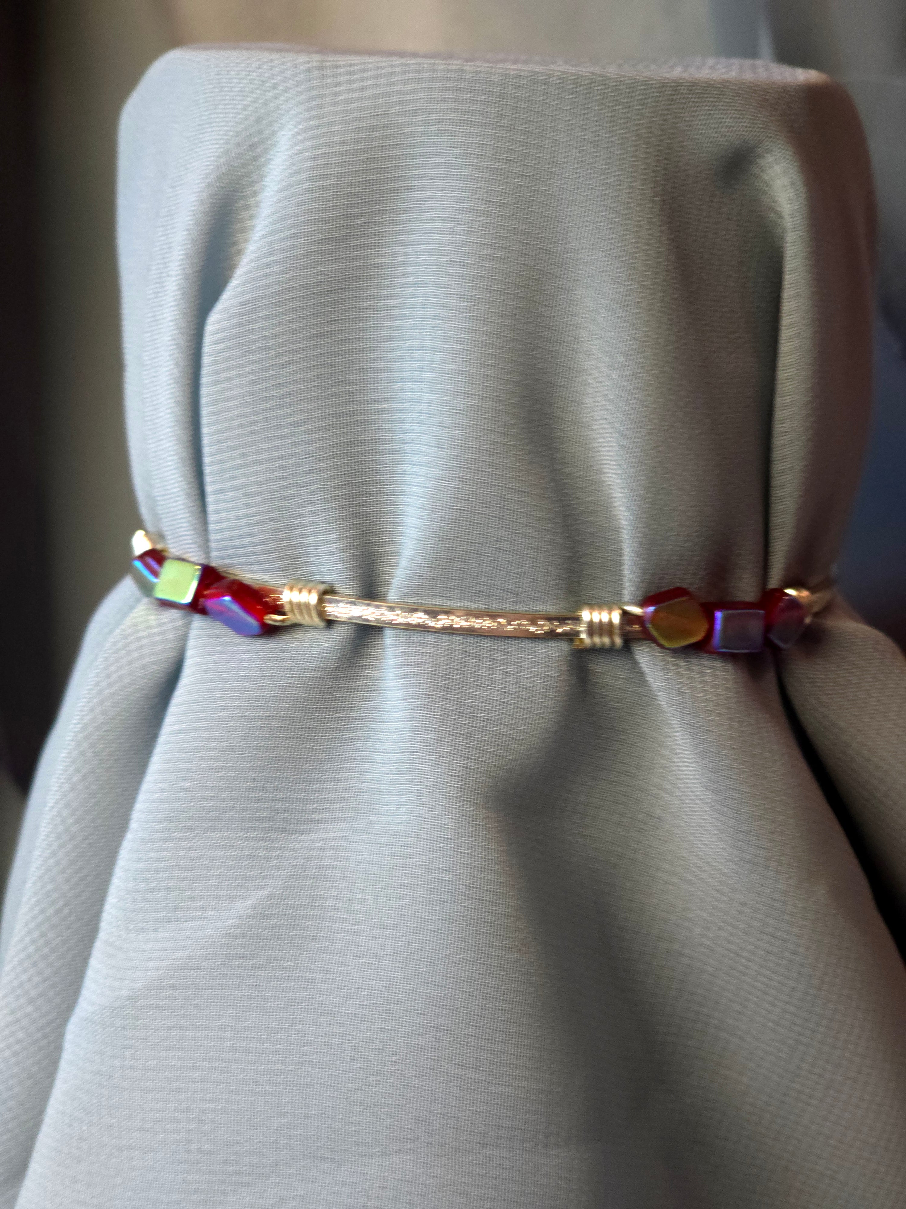 Wire and Bead Wrapped Bracelet