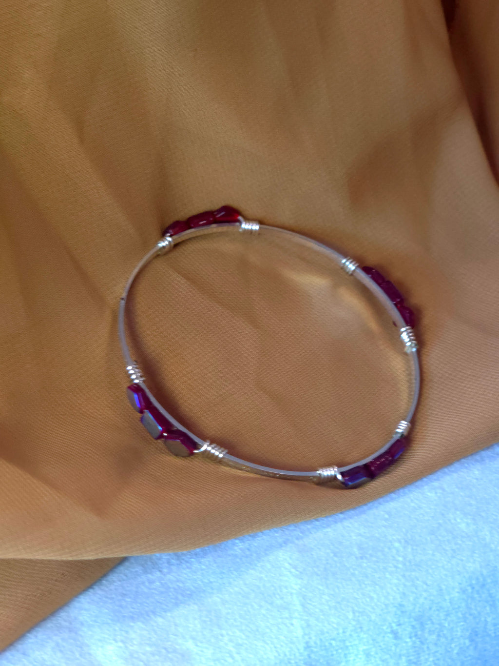 Wire and Bead Wrapped Bracelet