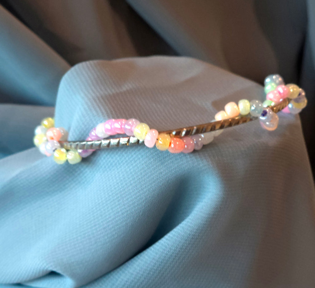 Spiral Beaded Bangle Bracelet