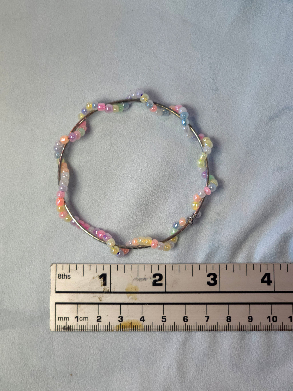 Spiral Beaded Bangle Bracelet