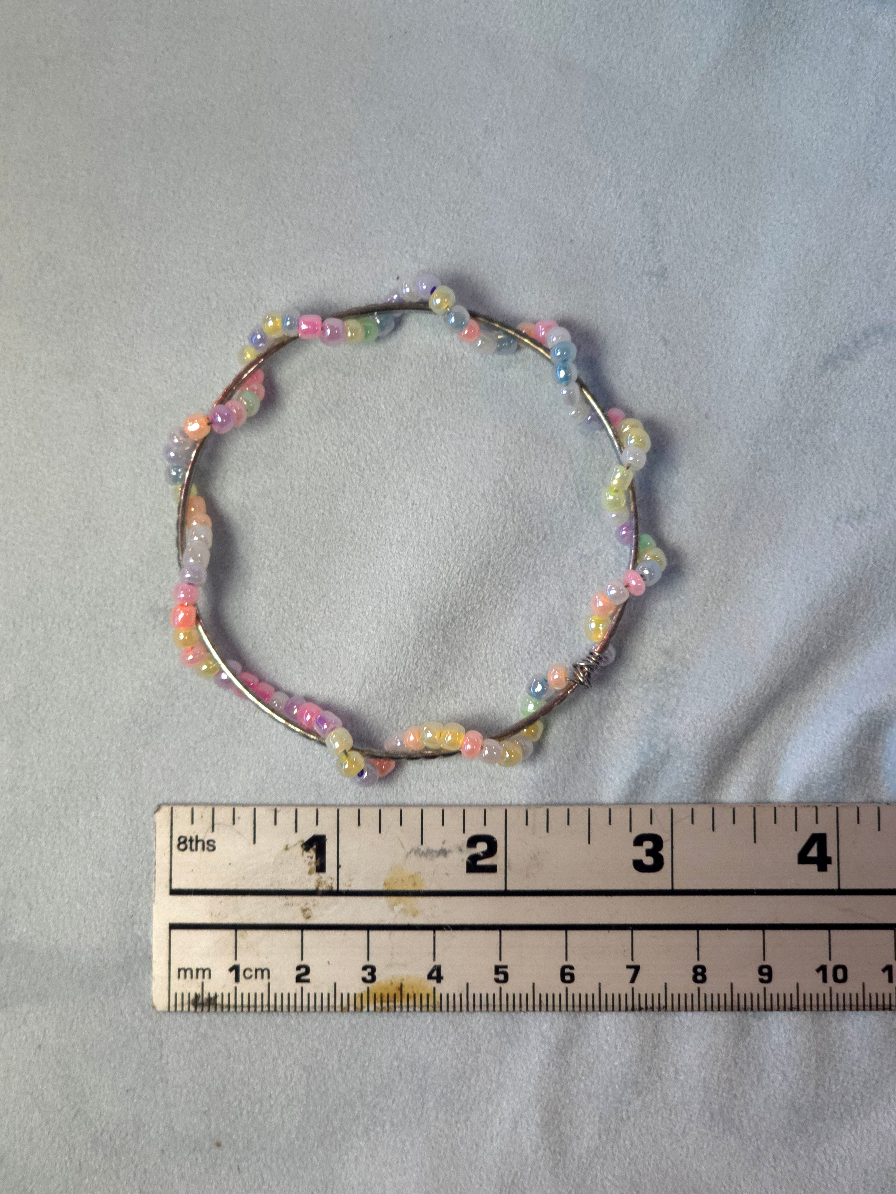 Spiral Beaded Bangle Bracelet