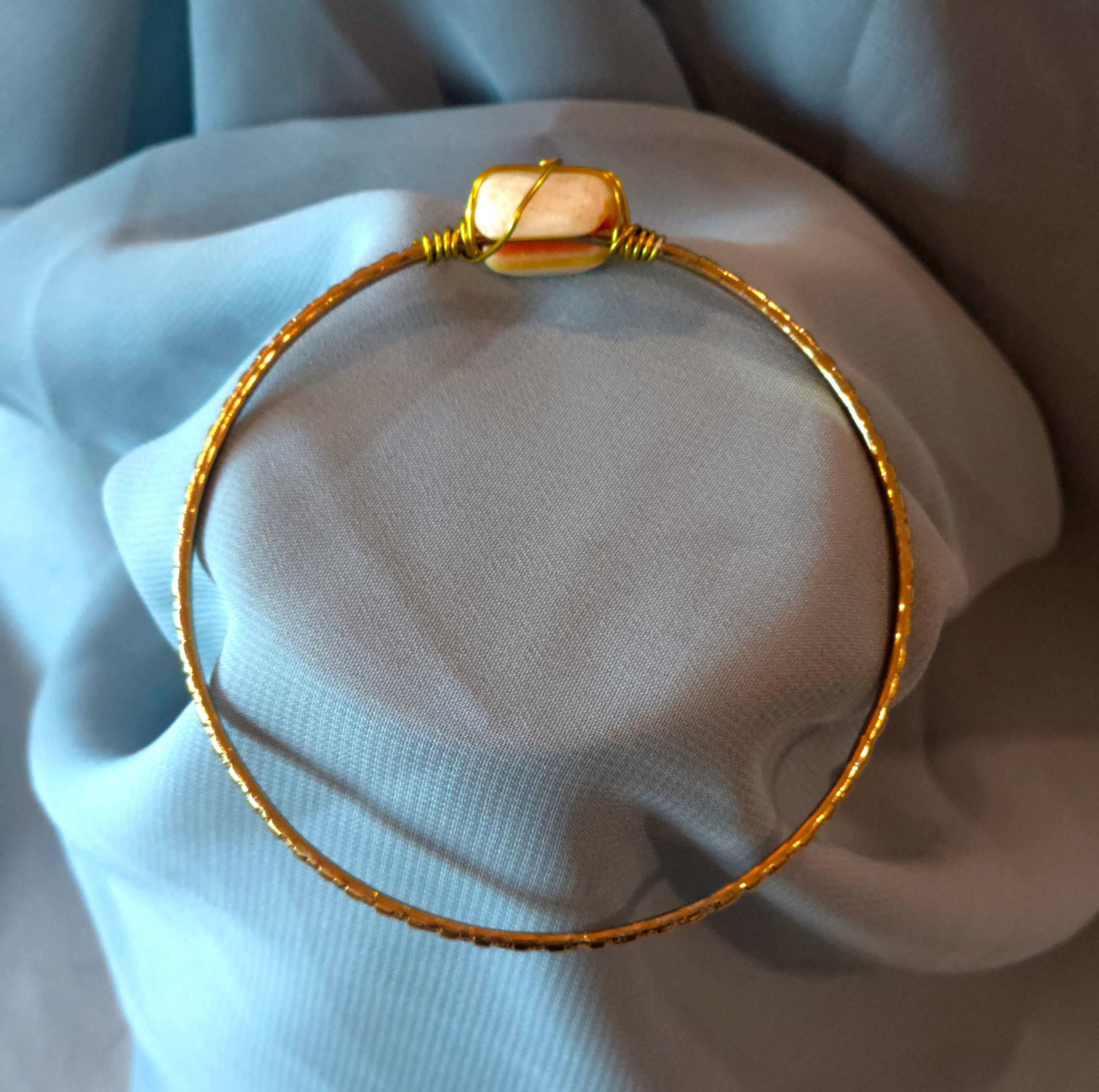 Natural Stone Bangle Bracelet