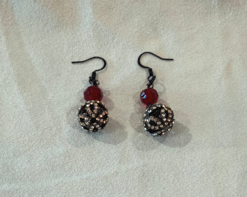 Orb drop earrings