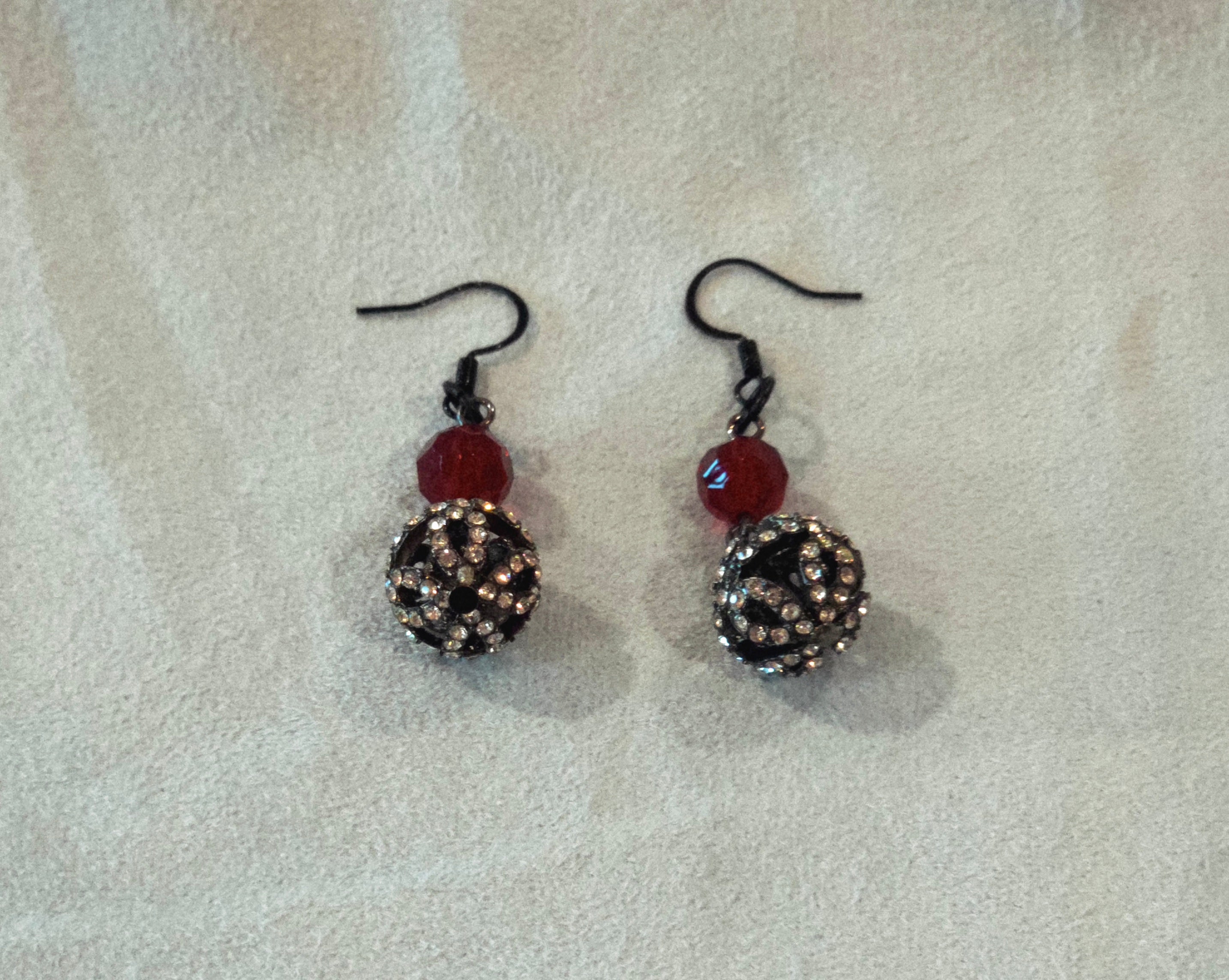 Orb drop earrings