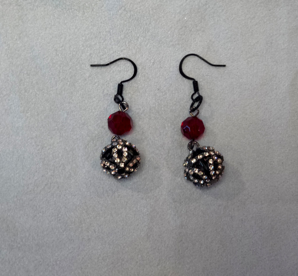 Orb drop earrings
