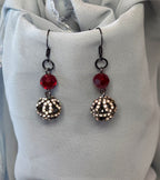 Orb drop earrings