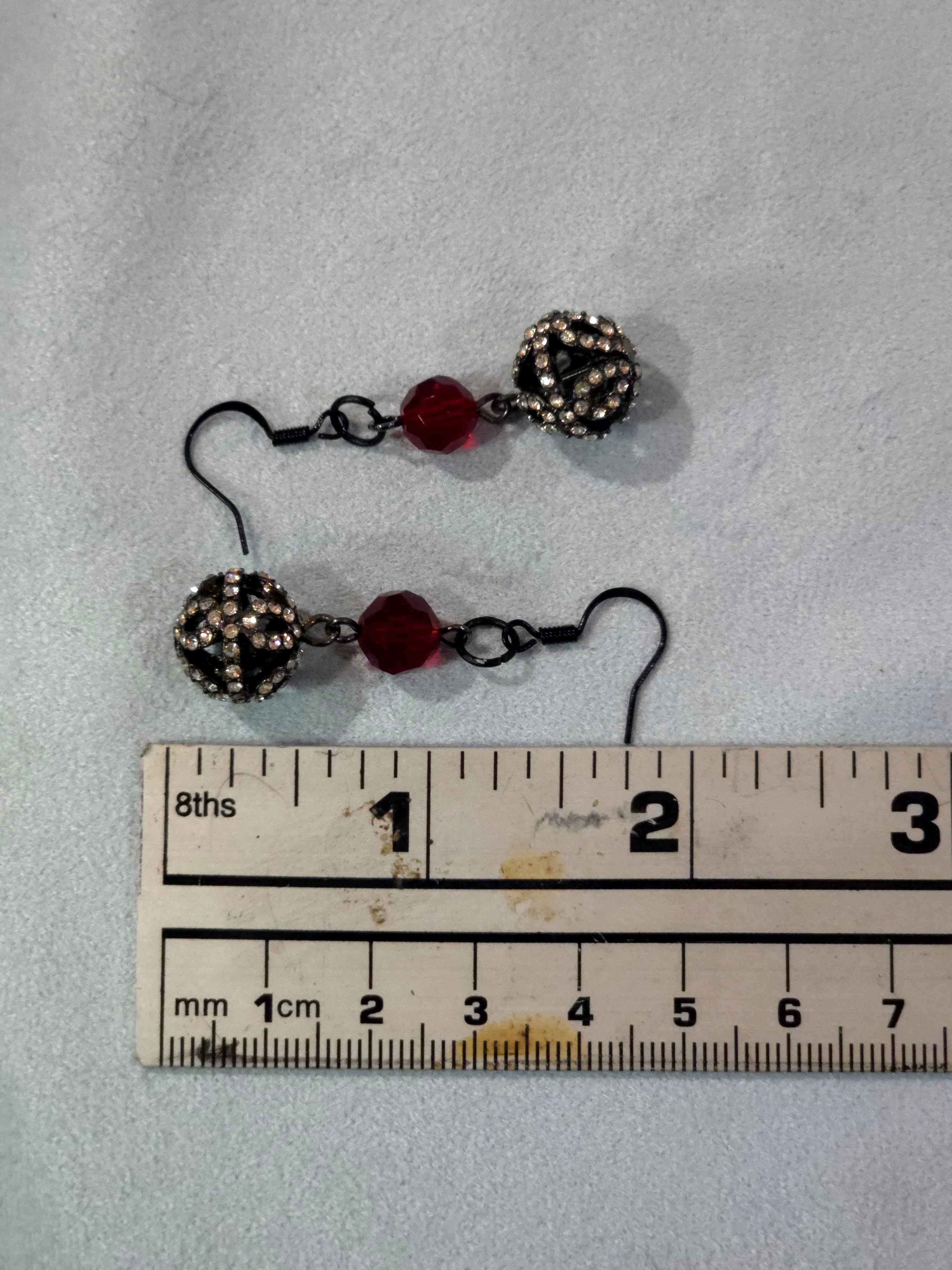 Orb drop earrings