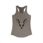 Deer Face Women's Racerback Tank — Nature-Inspired Casual Tank Top