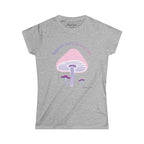 Mushroom Love Tee — "Support Small Businesses" Pastel Graphic Women's T-Shirt