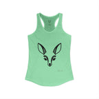 Deer Face Women's Racerback Tank — Nature-Inspired Casual Tank Top