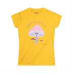 Mushroom Love Tee — "Support Small Businesses" Pastel Graphic Women's T-Shirt