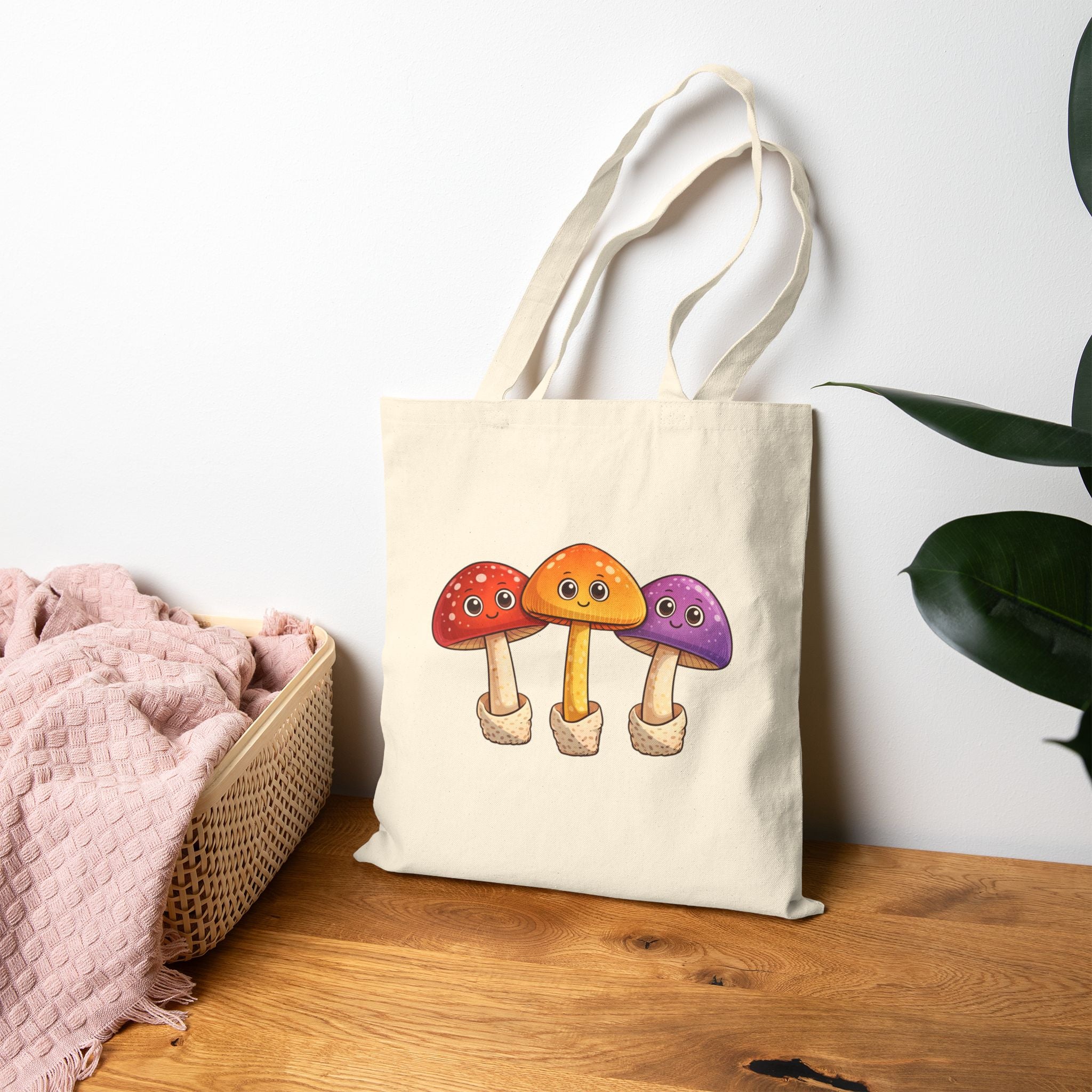 Mushroom Love Canvas Tote