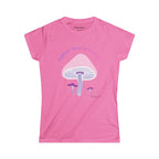 Mushroom Love Tee — "Support Small Businesses" Pastel Graphic Women's T-Shirt