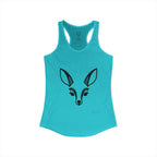 Deer Face Women's Racerback Tank — Nature-Inspired Casual Tank Top
