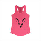 Deer Face Women's Racerback Tank — Nature-Inspired Casual Tank Top